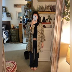 cupcakes & cashmere Beige Patterned Cardigan